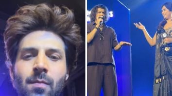 Kartik Aaryan has a fanboy moment over Sonu Nigam and Shreya Ghoshal’s ‘Ami Je Tomar 3.0’ duet at Bhool Bhulaiyaa 3 album launch, watch Kartik Aaryan has a fanboy moment over Sonu Nigam and Shreya Ghoshal’s ‘Ami Je Tomar 3.0’ duet at Bhool Bhulaiyaa 3 album launch, watch